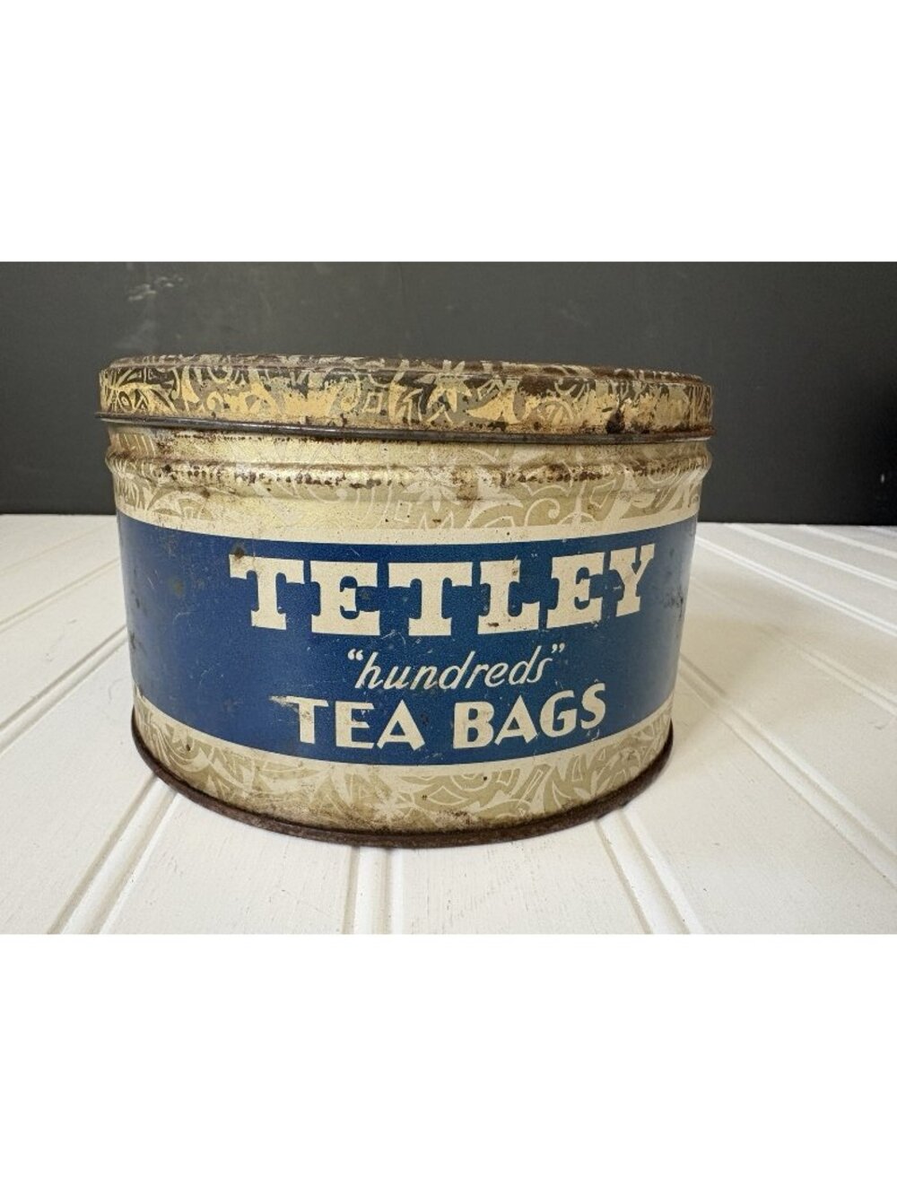 Vintage Tetley Tea Bags Tin Decor